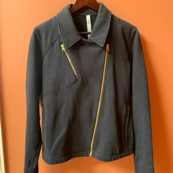 Black Melton Lululemon zip up Jacket - Picture 10 of 10